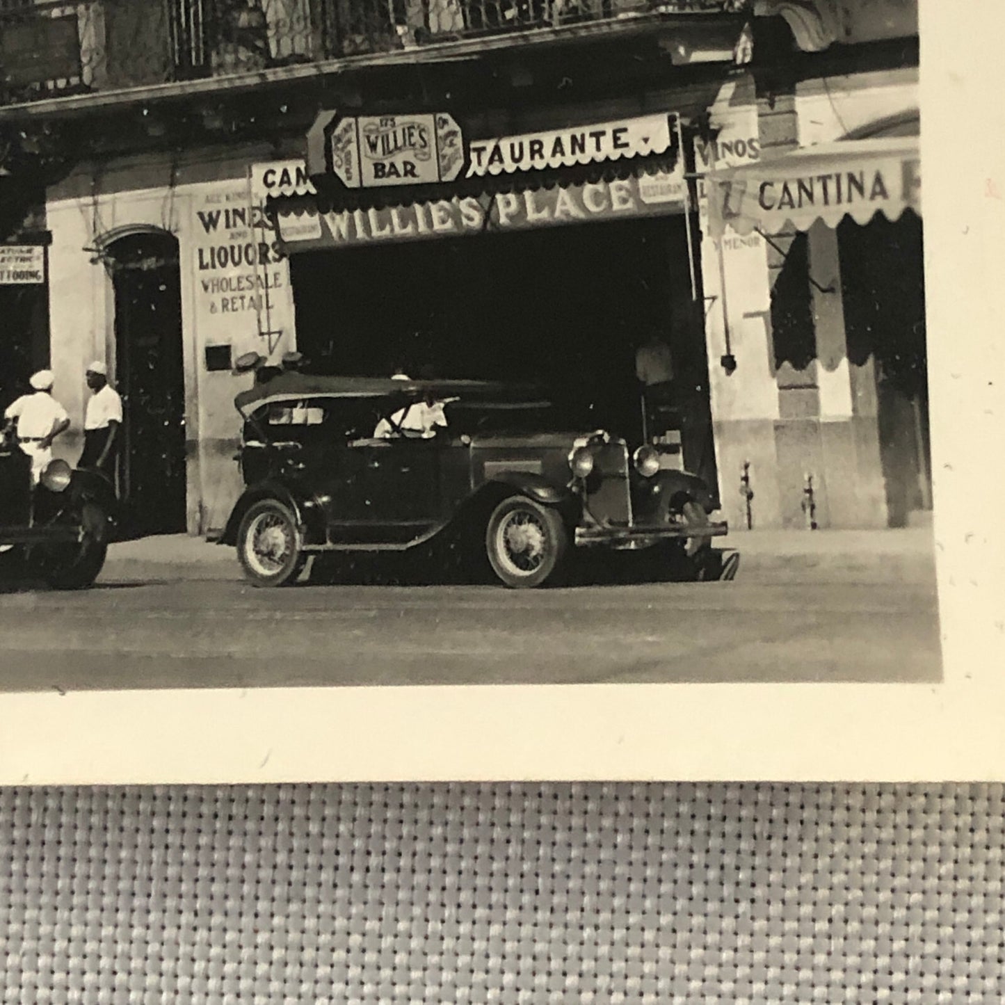 Vintage Street Scene Snapshot Photo Photograph Cars Automobiles People Buildings