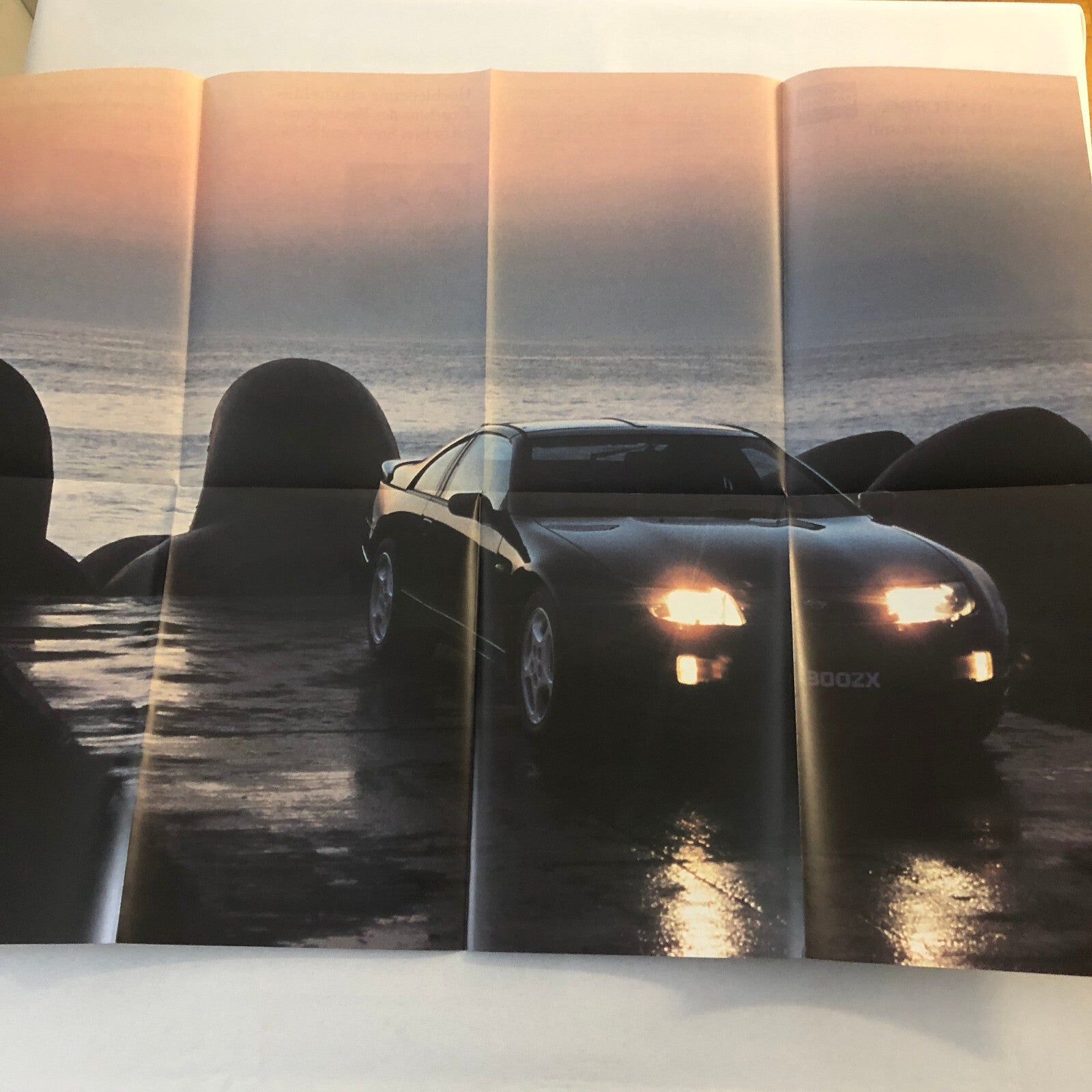 Vintage Nissan 300ZX Twin Turbo Poster Sales Brochure Catalog GERMAN TEXT Euro