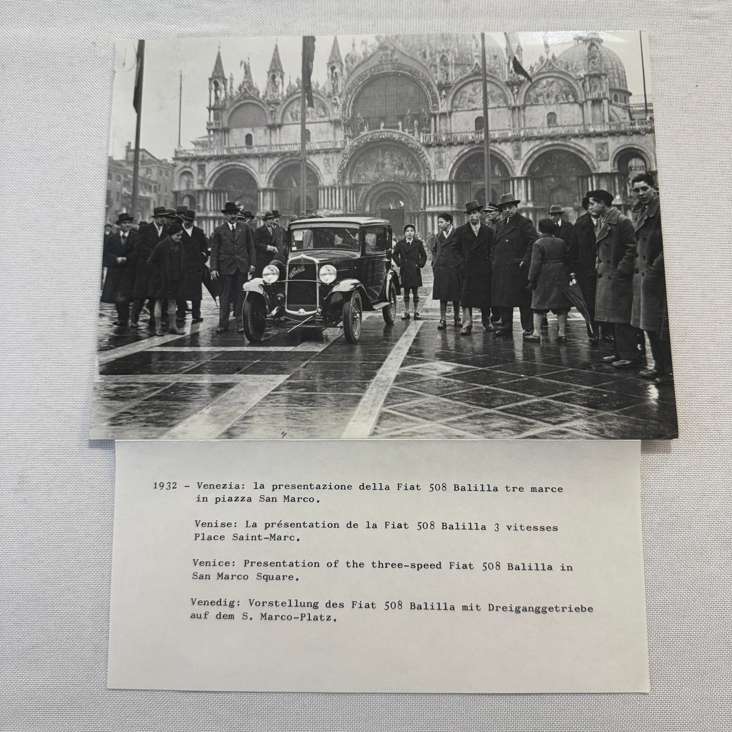 Fiat 508 Balilla Car Press Photo Photograph Print