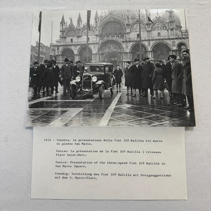Fiat 508 Balilla Car Press Photo Photograph Print