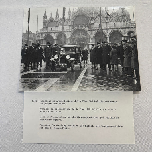 Fiat 508 Balilla Car Press Photo Photograph Print