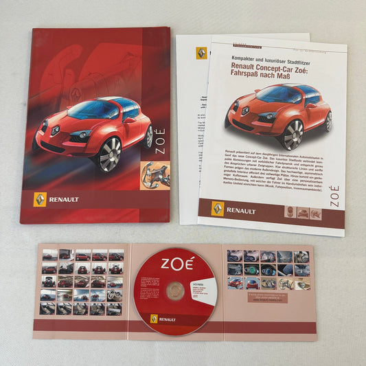 2005 Renault ZOE Concept Car Prototype Press Kit Brochure Photo CD GERMAN