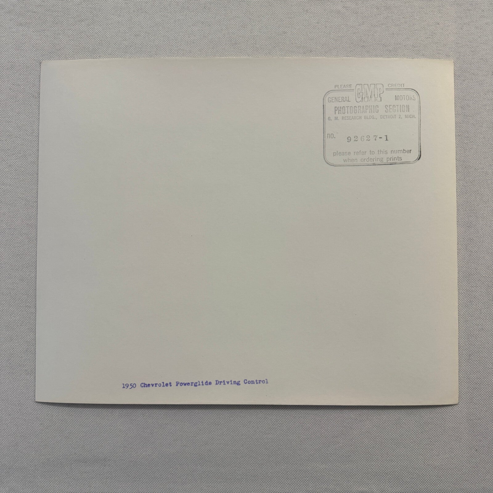 1950 Chevrolet Powerglide Driving Control Factory Press Photo Photograph Vintage