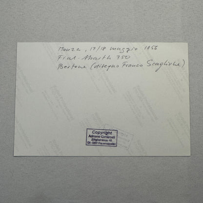 Fiat Abarth 750 Record Bertone 1956 Monza Racing Car Photo Photograph Modern