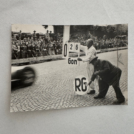 Vintage Car Racing Motorsport Photo Photograph Print Unidentified Officials