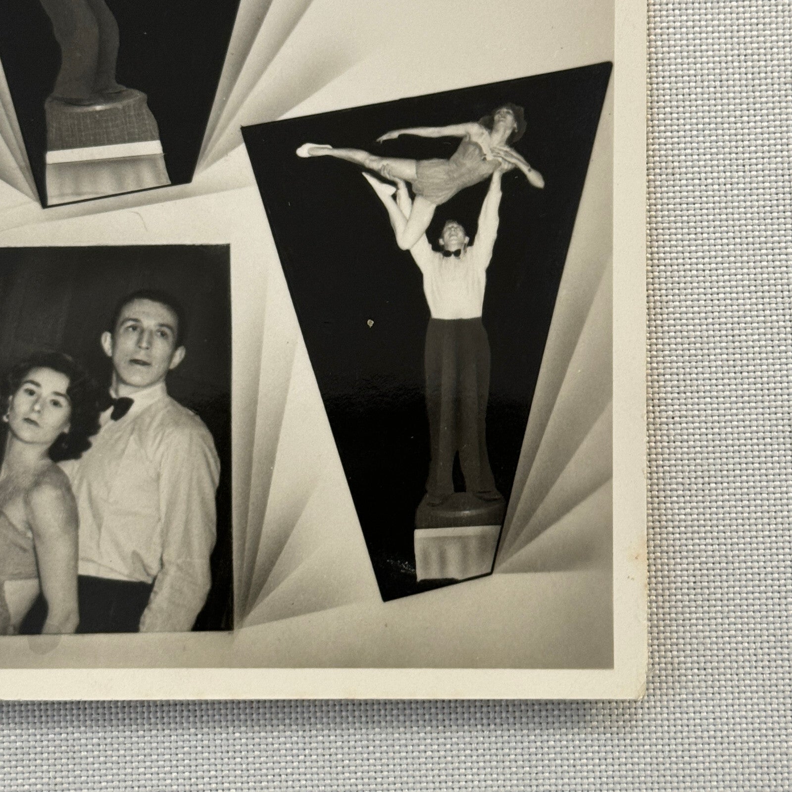 Vintage Circus Balancing Acrobat Act Photo Photograph Les Bergis French