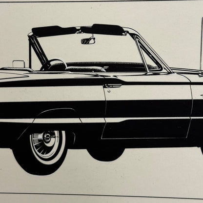 Ford Thunderbird Convertible Illustration Art Drawing Hand Drawn Robert Preis