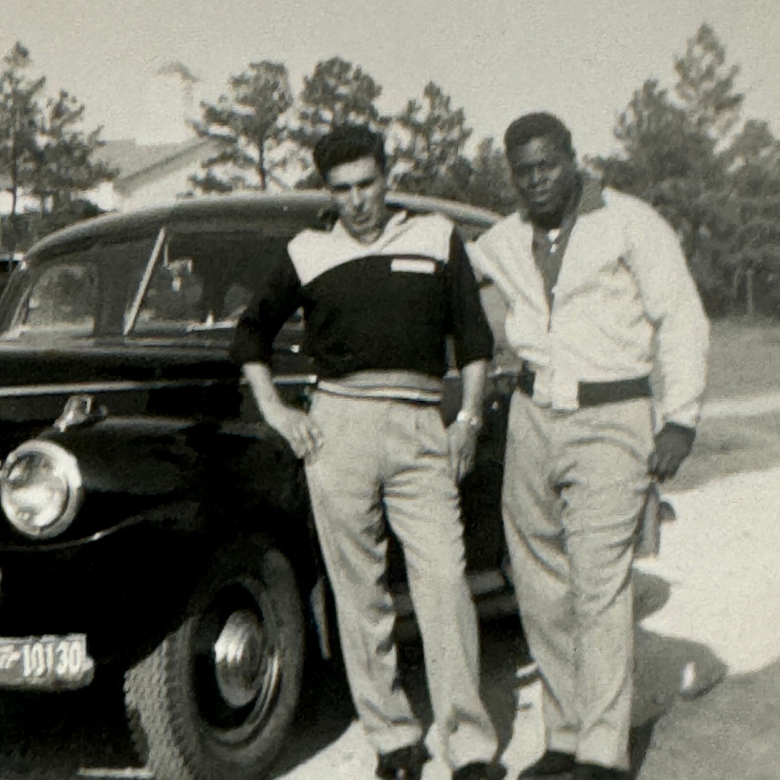 Men with Vintage Car Photo Photograph Print