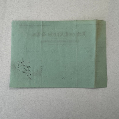 James C Curtis Company Undertakers Supplies Invoice Document 1908 Chicago