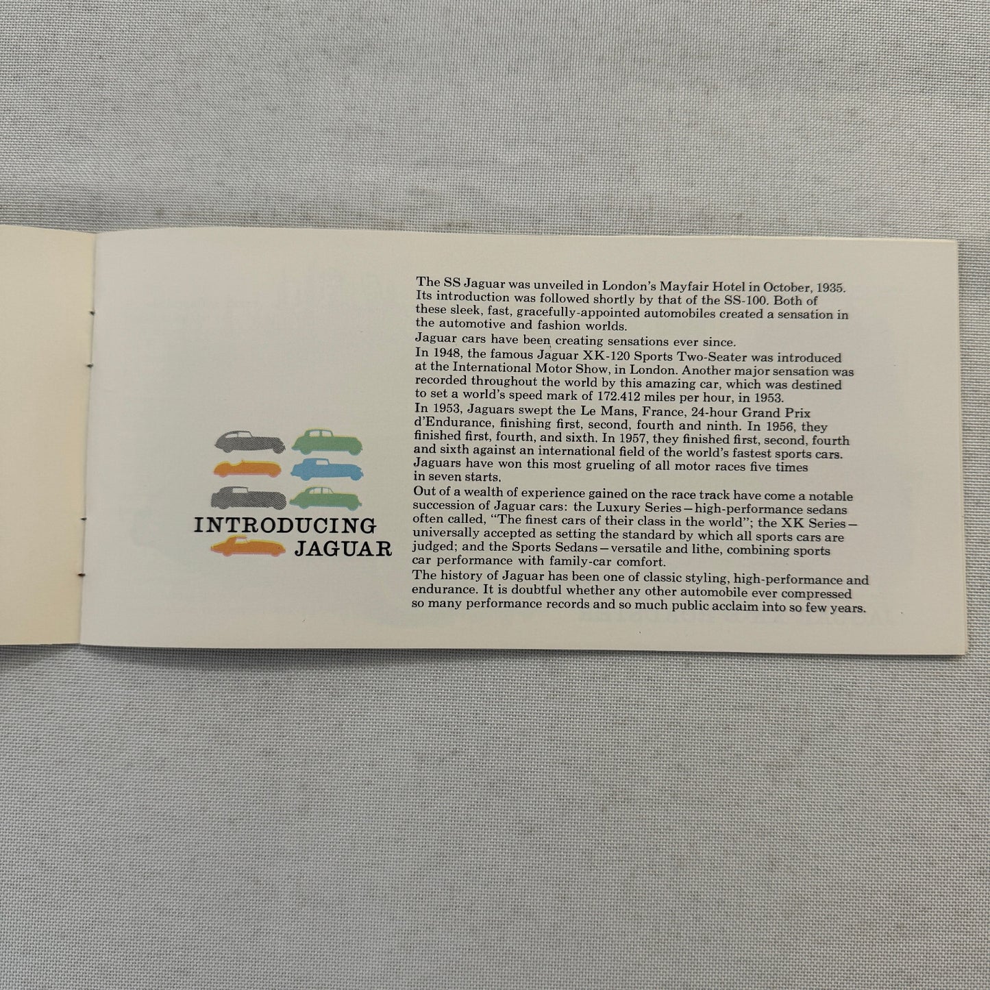 Jaguar Sales Brochure Catalog Advertising E-Type EType XK-E Roadster Mark IX 3.8