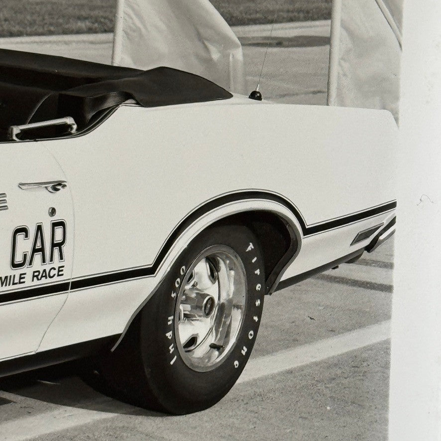 Vintage Indy 500 Racing Photo 1970 Oldsmobile Official Pace Car Photograph
