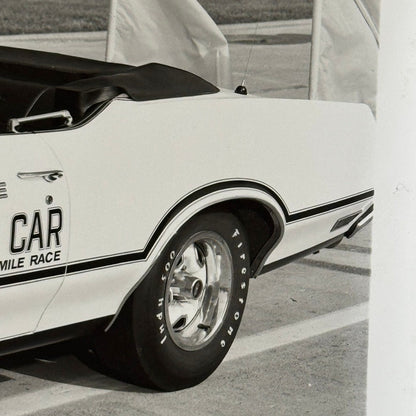 Vintage Indy 500 Racing Photo 1970 Oldsmobile Official Pace Car Photograph