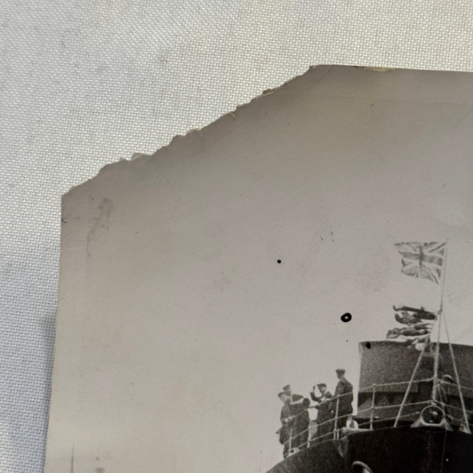 Vintage Royal Canadian Navy Ship Photograph Photo HMCS Saguenay Boat