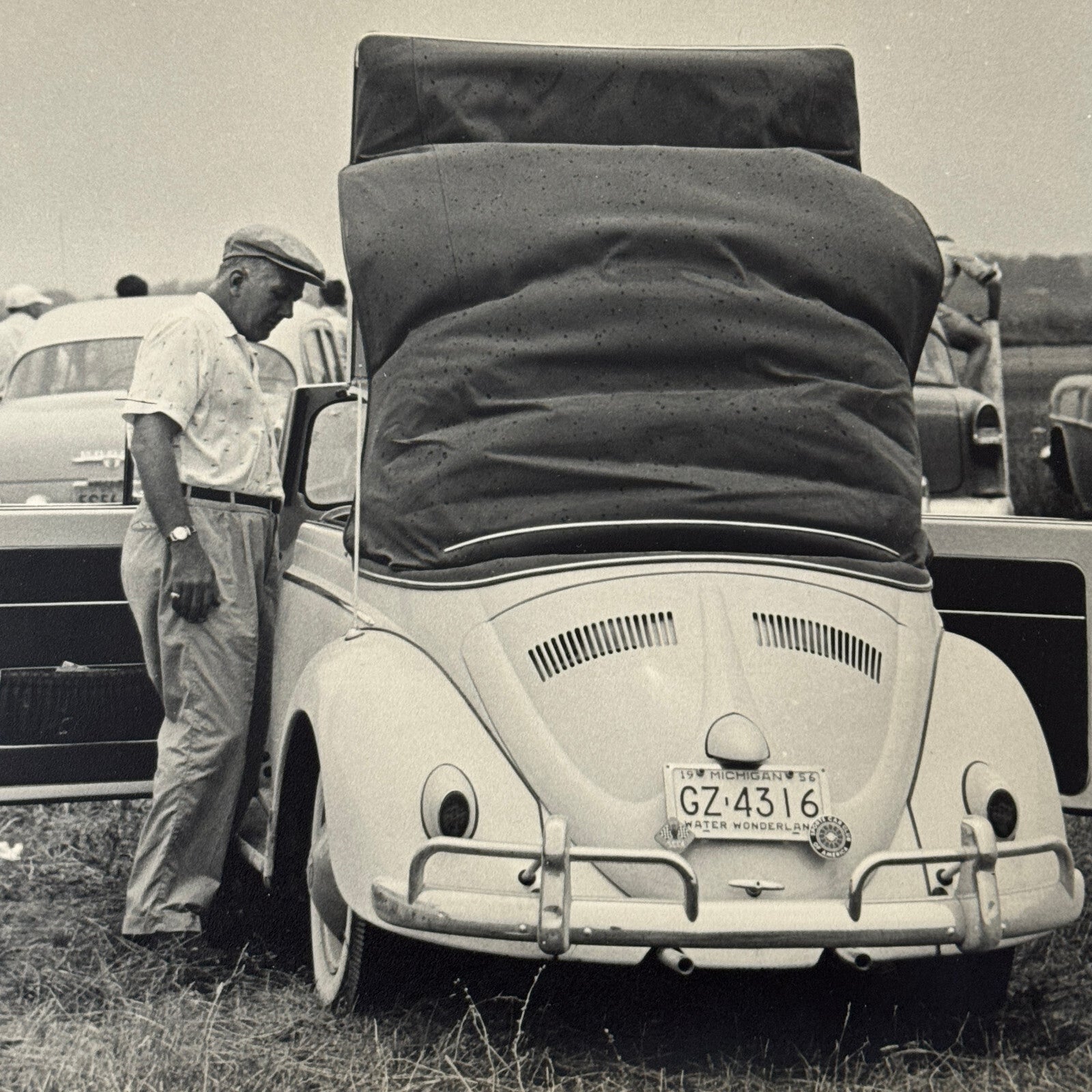 Vintage Volkswagen VW Beetle Convertible Cabriolet Photo Photograph Print