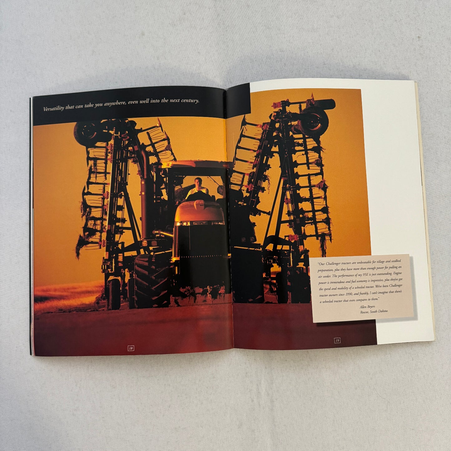 Caterpillar Challenger Tractor Construction Equipment Brochure Catalog 95E 85E +