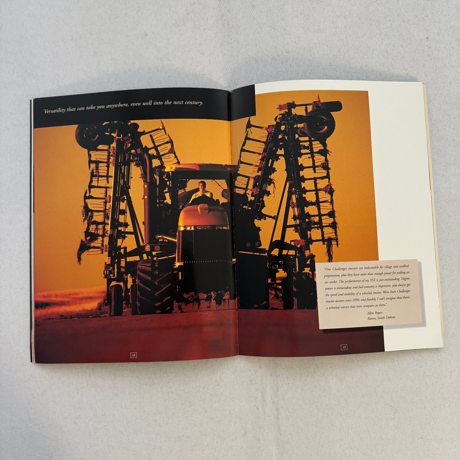 Caterpillar Challenger Tractor Construction Equipment Brochure Catalog 95E 85E +