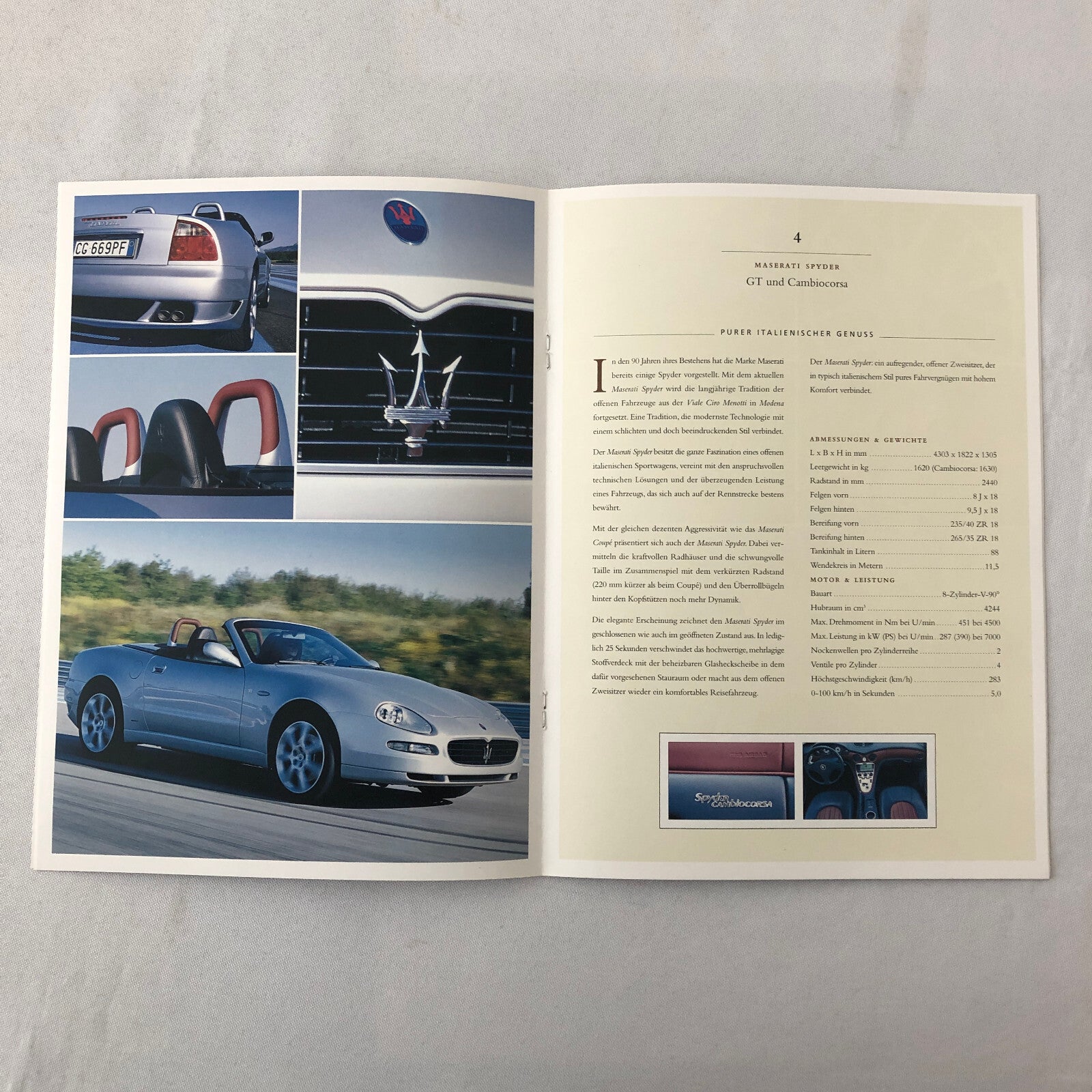 2014 Maserati Sales Brochure GT Cambiocorsa Gransport Quattroporte GERMAN TEXT 