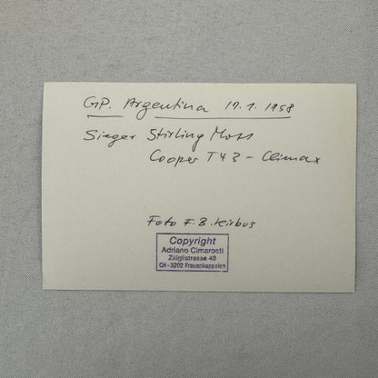 Stirling Moss Cooper Climax 1958 Argentine Grand Prix Racing Photo Photograph