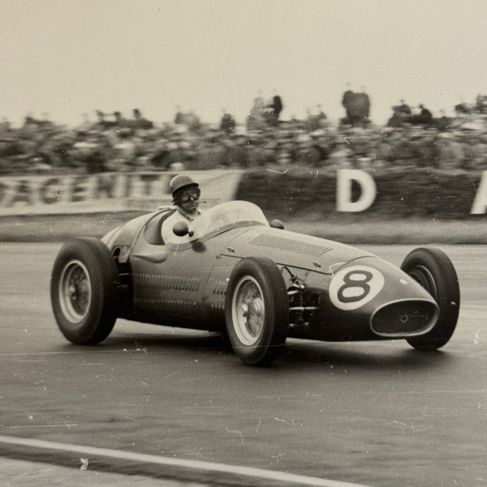 Vintage Racing Photo Photograph 1954 British Grand Prix Maserati 250F Wharton
