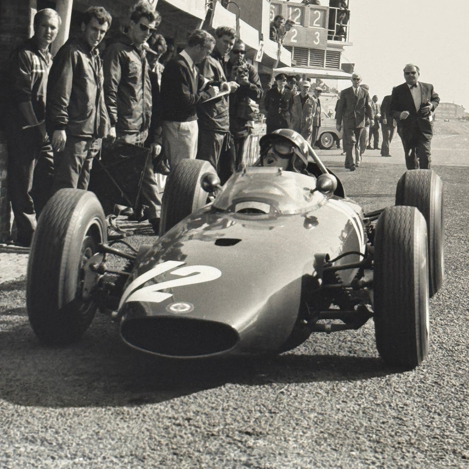 Racing Photo Graham Hill BRM Car Dutch Grand Prix Race 1963 Modern Print