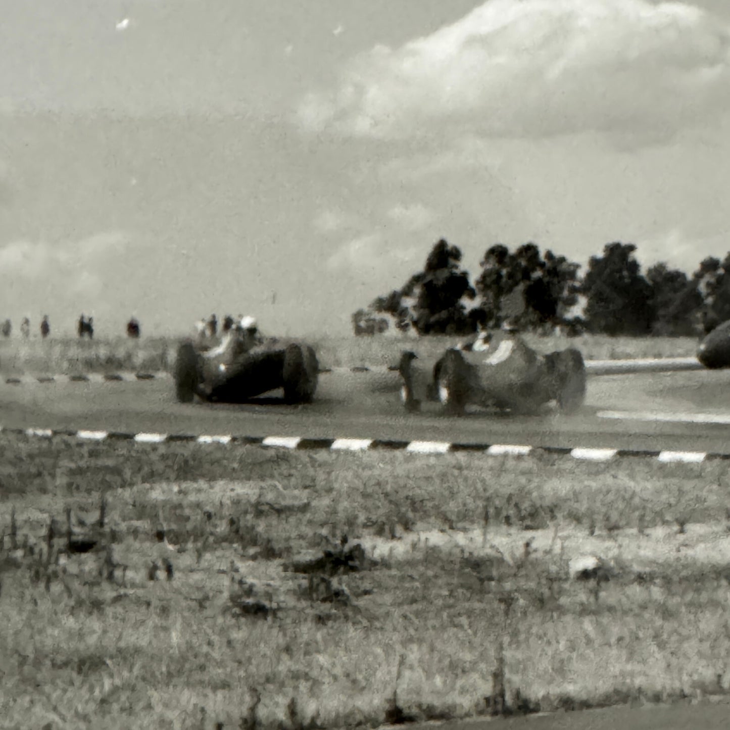 1957 Grand Prix Racing Photo Juan Manuel Fangio Mike Hawthorn Modern Print