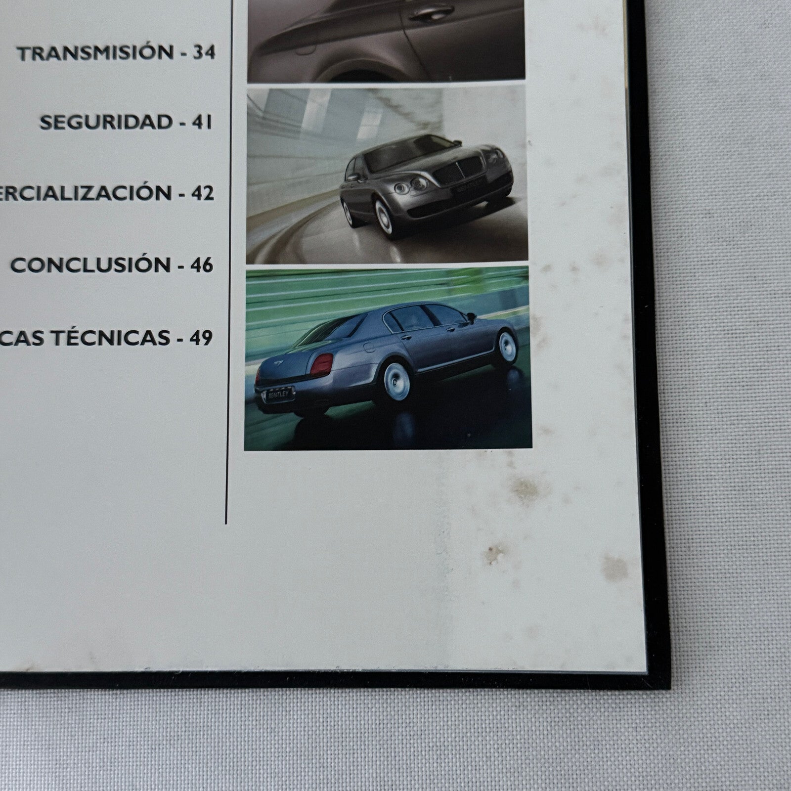 Bentley Continental Flying Spur Car Press Kit Brochure Book with CD SPANISH