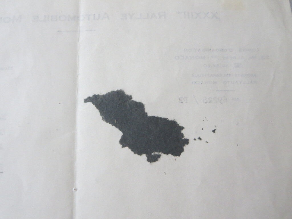 1964 Rallye Automobile Monte Carlo XXXIII Letter Letterhead Press Credentials 