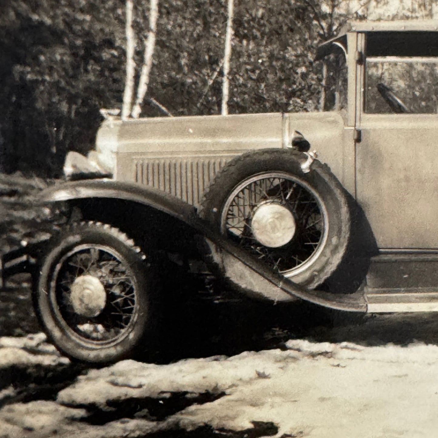 Vintage Car Automobile Photo Photograph Print Snapshot Woman with Car