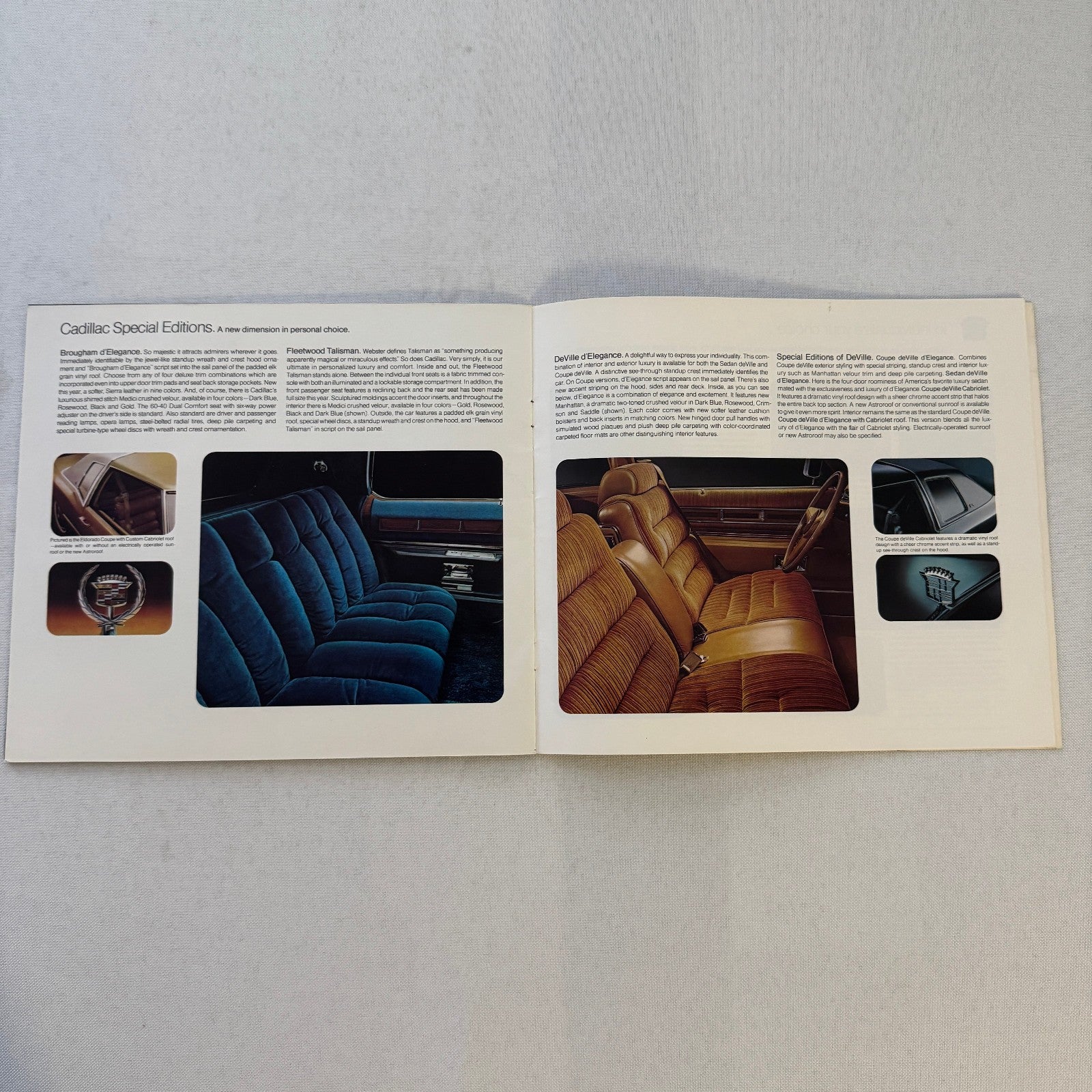 1975 Cadillac Sales Brochure Eldorado Coupe De Ville Fleetwood Brougham DeVille