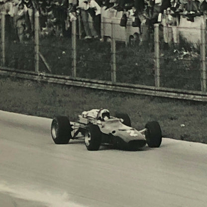 Vintage 1967 Monza Car Racing Photo Photograph John Surtees Bruce McLaren + 