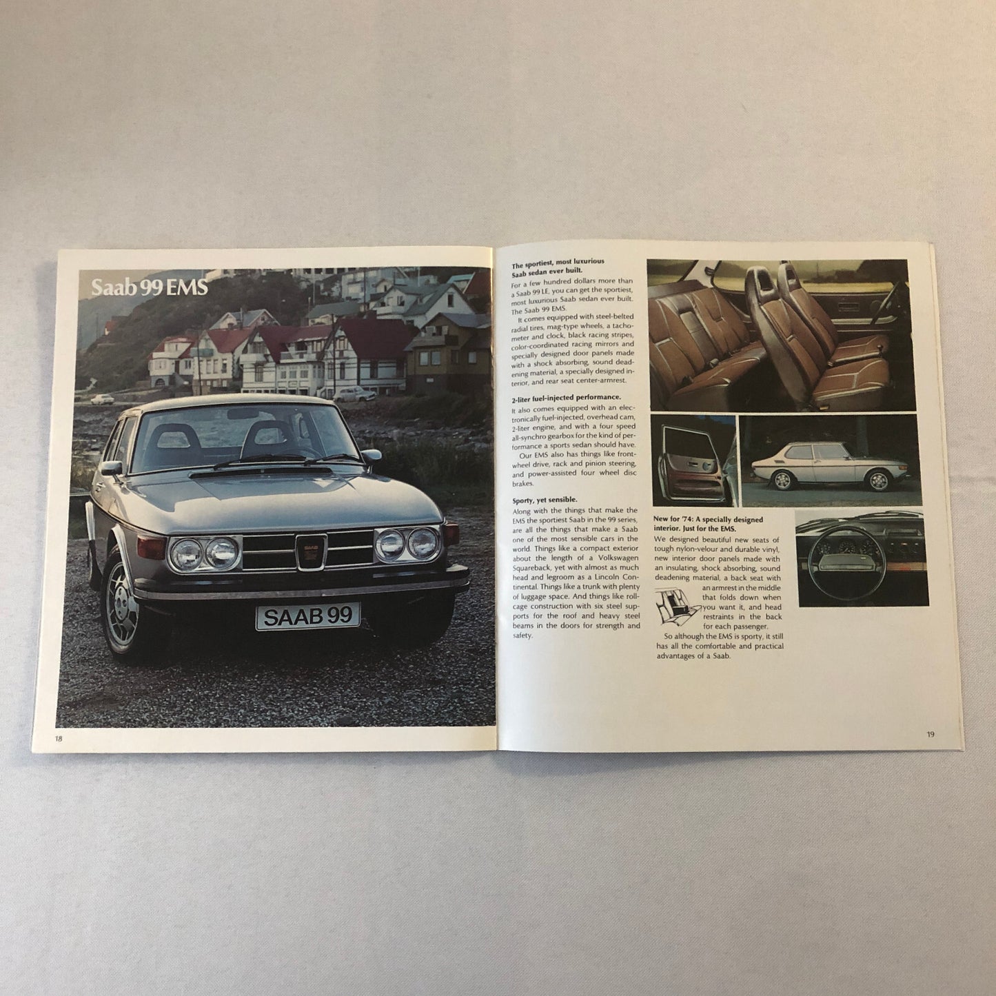 Vintage Saab 99 Car Automobile Sales Brochure Catalog 99 LE EMS