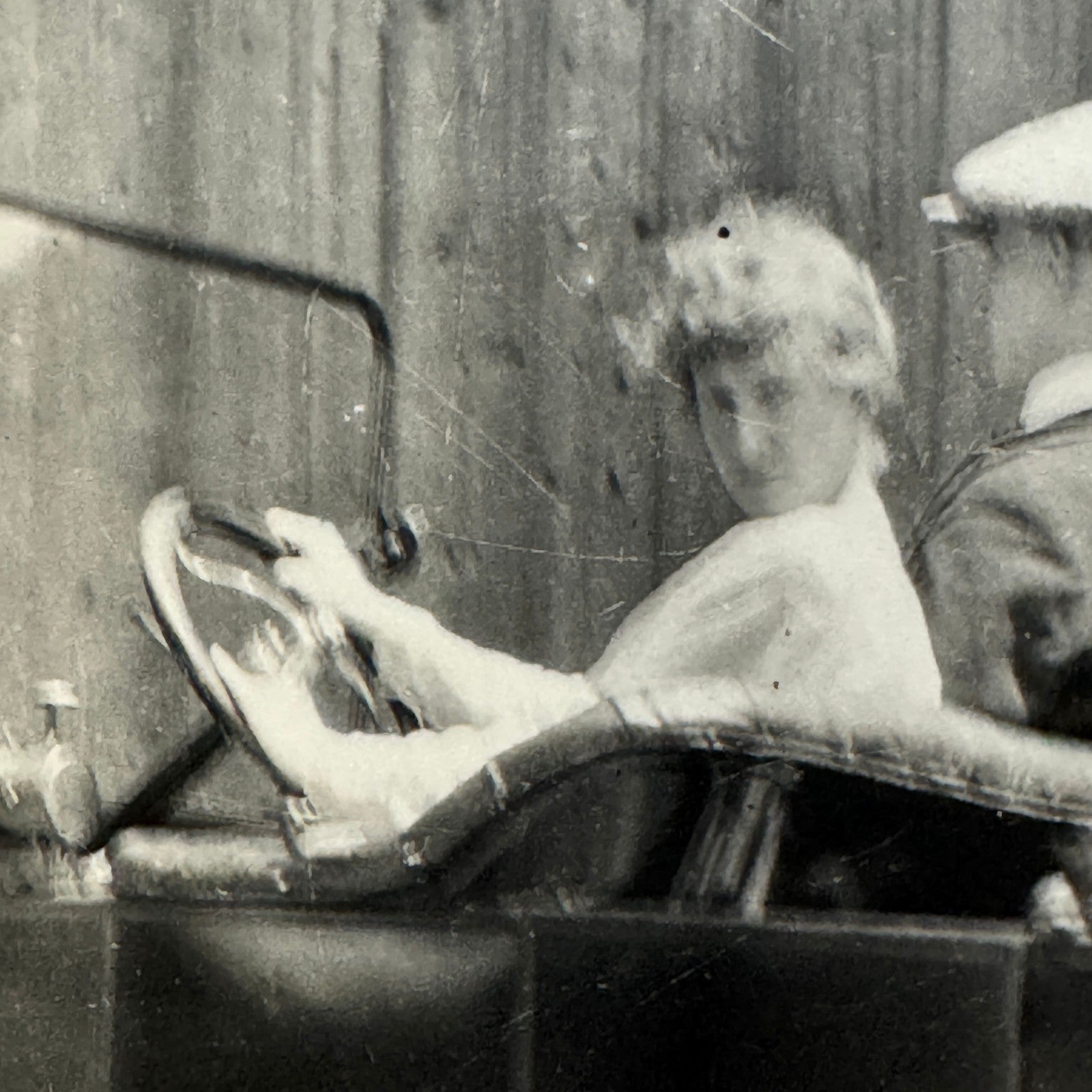 Vintage Car Photo Photograph Print Snapshot People in Early Automobile