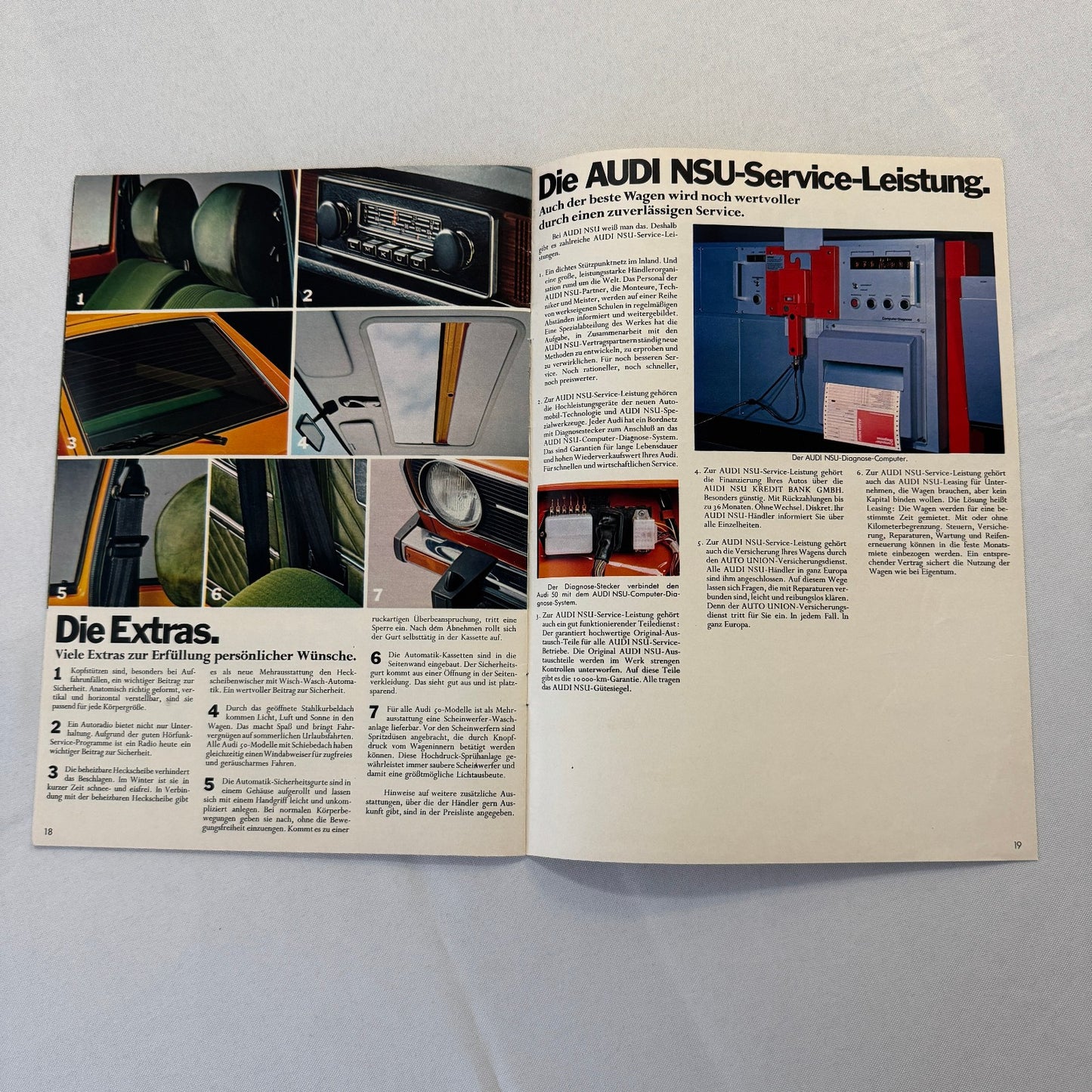 Audi 50 Poster Sales Brochure Catalog Advertising 1974 1975 GERMAN