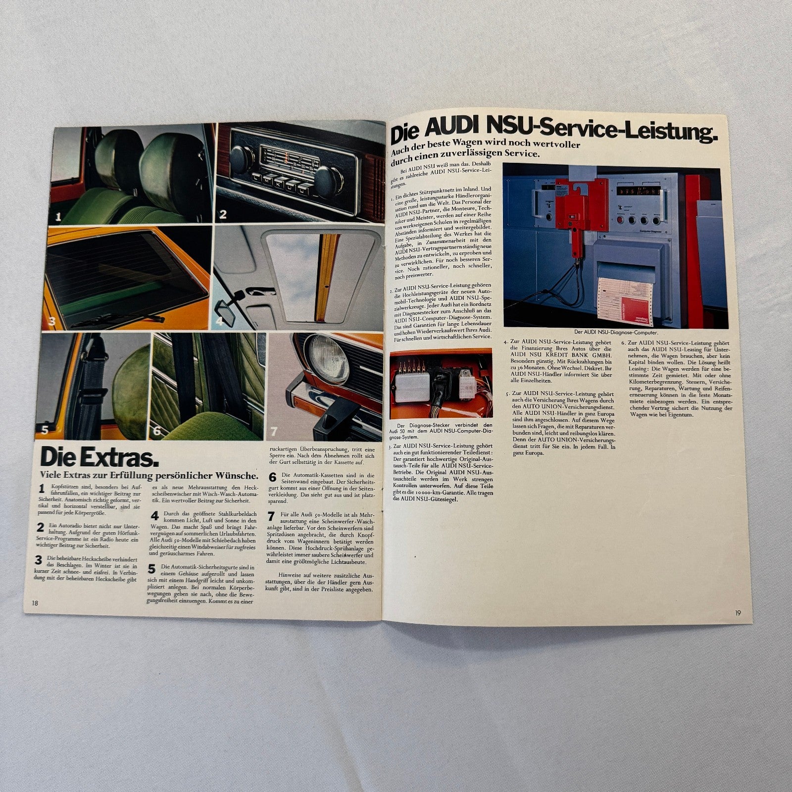 Audi 50 Poster Sales Brochure Catalog Advertising 1974 1975 GERMAN