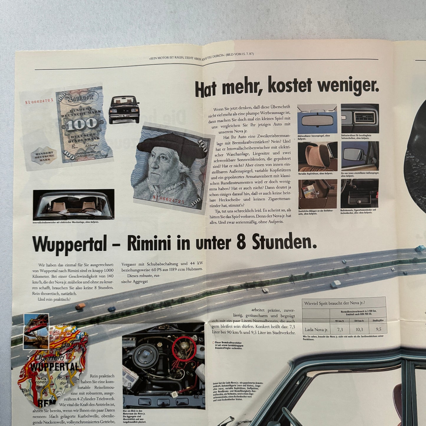 Lada Nova Car Sales Brochure Catalog Poster GERMAN Text