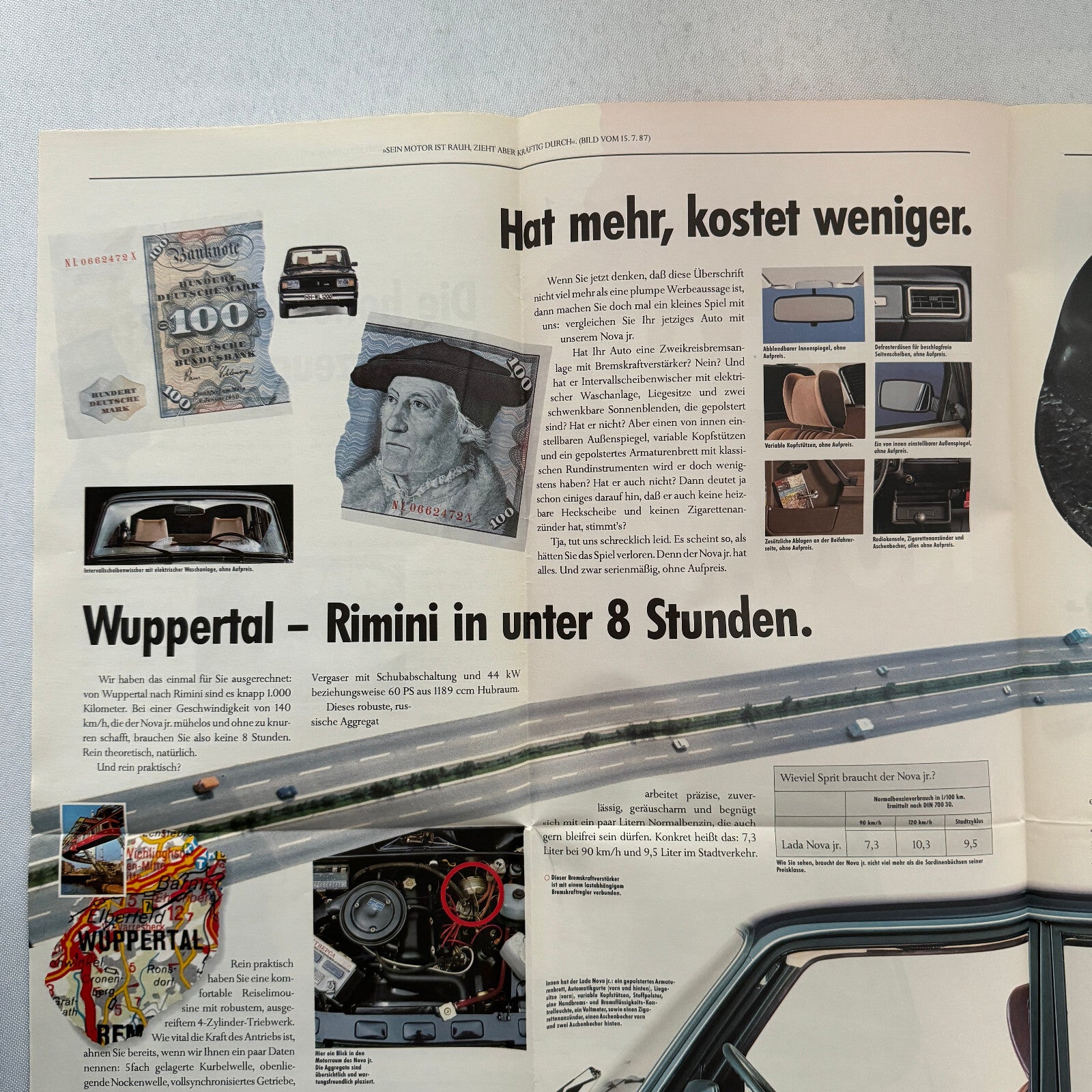 Lada Nova Car Sales Brochure Catalog Poster GERMAN Text