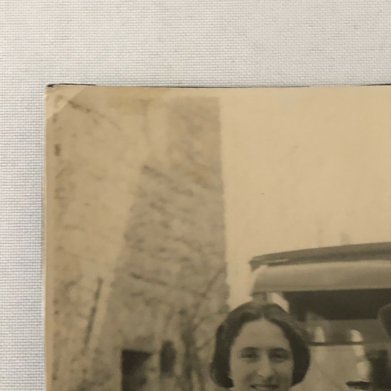 Antique Photo Photograph Print Couple with Fiat Automobile Car Vehicle Italian ?