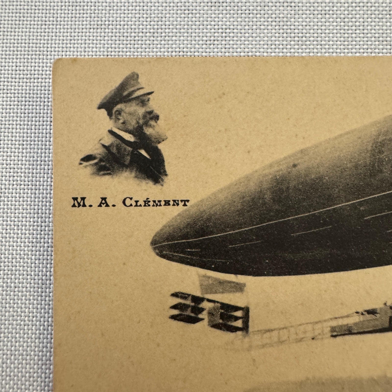 Vintage Zeppelin Airship Dirigible Postcard Post Card French Clemenet Bayard II