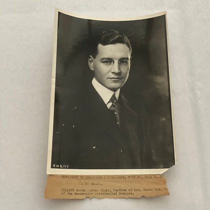 Press Photo Photograph Presidential Canadidate James M Cox Wife Brother Portrait