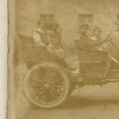 Vintage Photograph Photo Antique People in Early Automobile Car