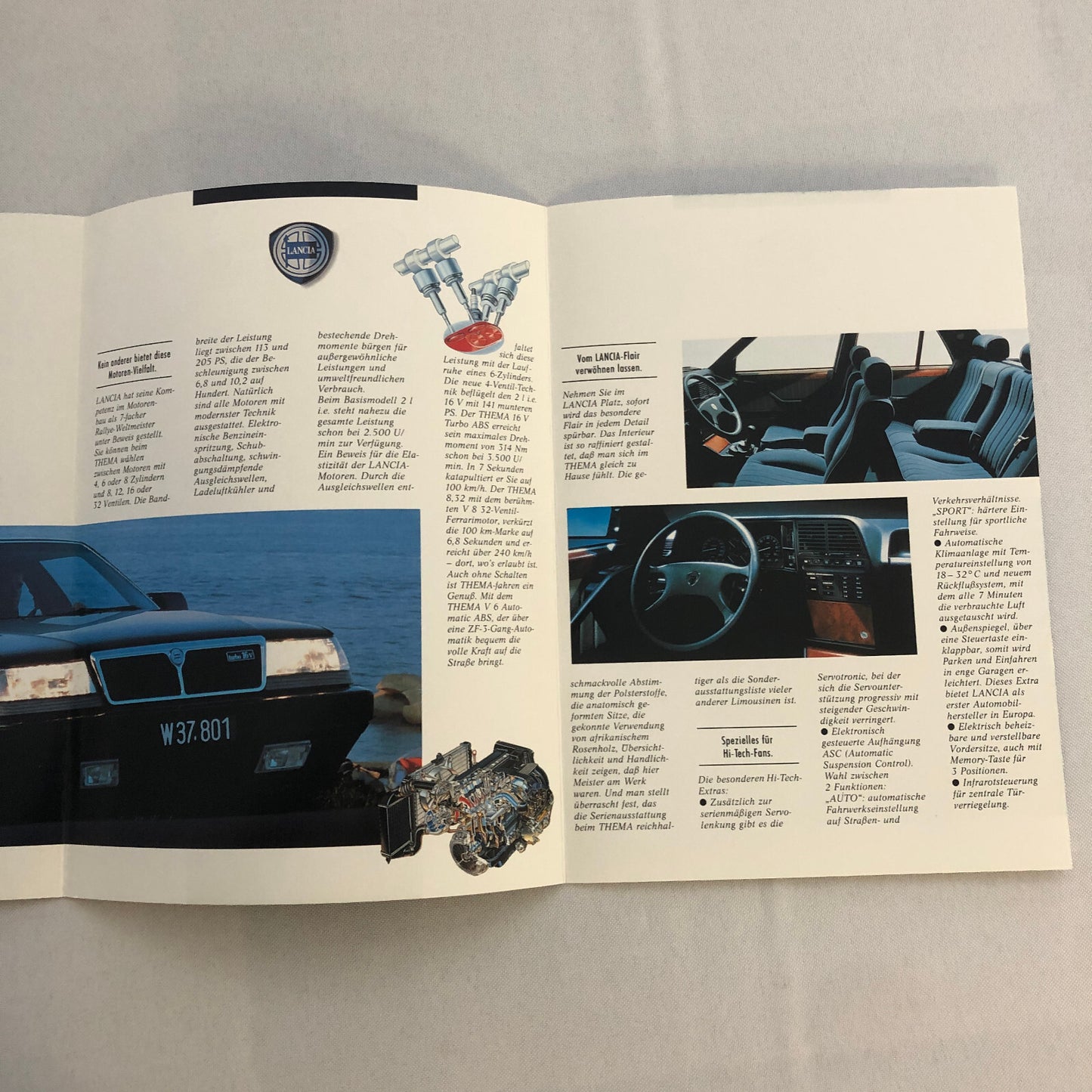 1989 Lancia Thema Car Sales Brochure Catalog German