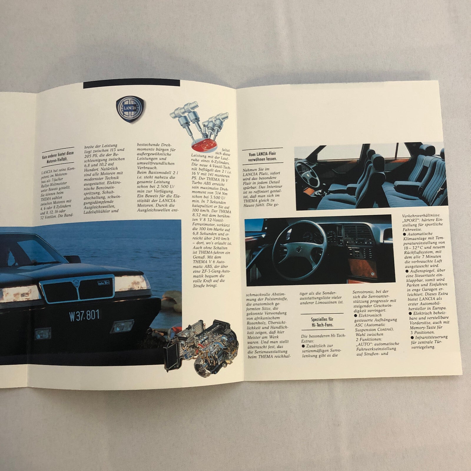 1989 Lancia Thema Car Sales Brochure Catalog German