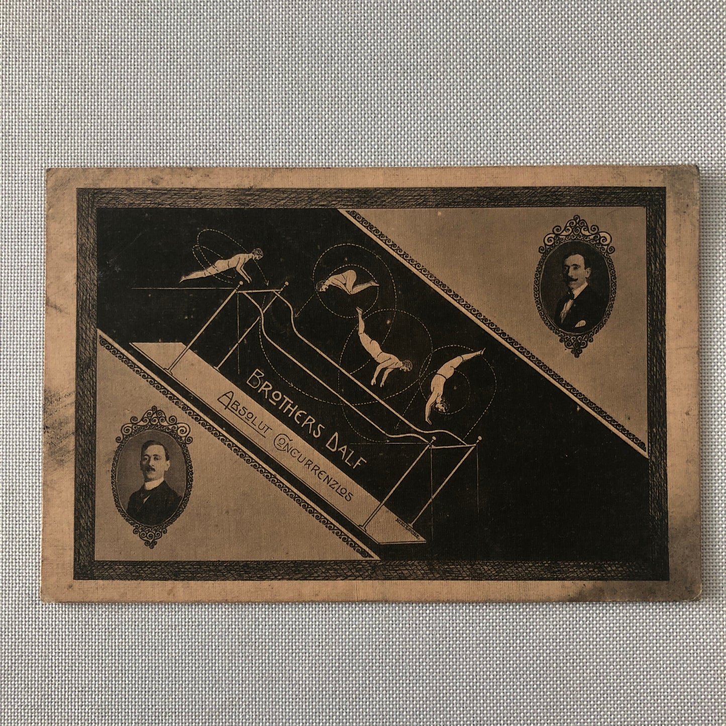 Circus Acrobat Act Performer Postcard Post Card Brothers Dalf Vintage