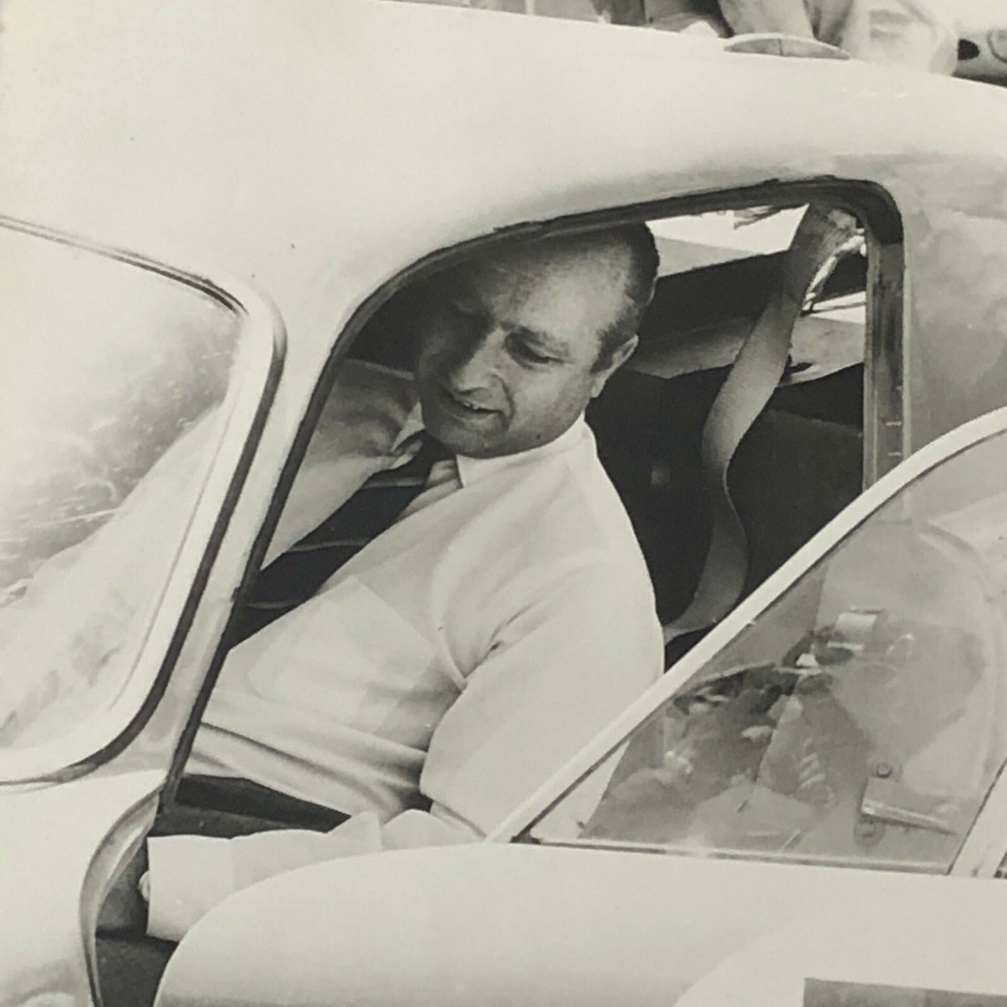 Juan Manuel Fangio Racing Driver in Car Photo Photograph Print 