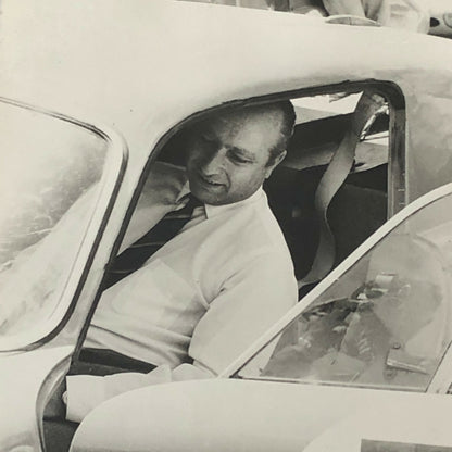 Juan Manuel Fangio Racing Driver in Car Photo Photograph Print 