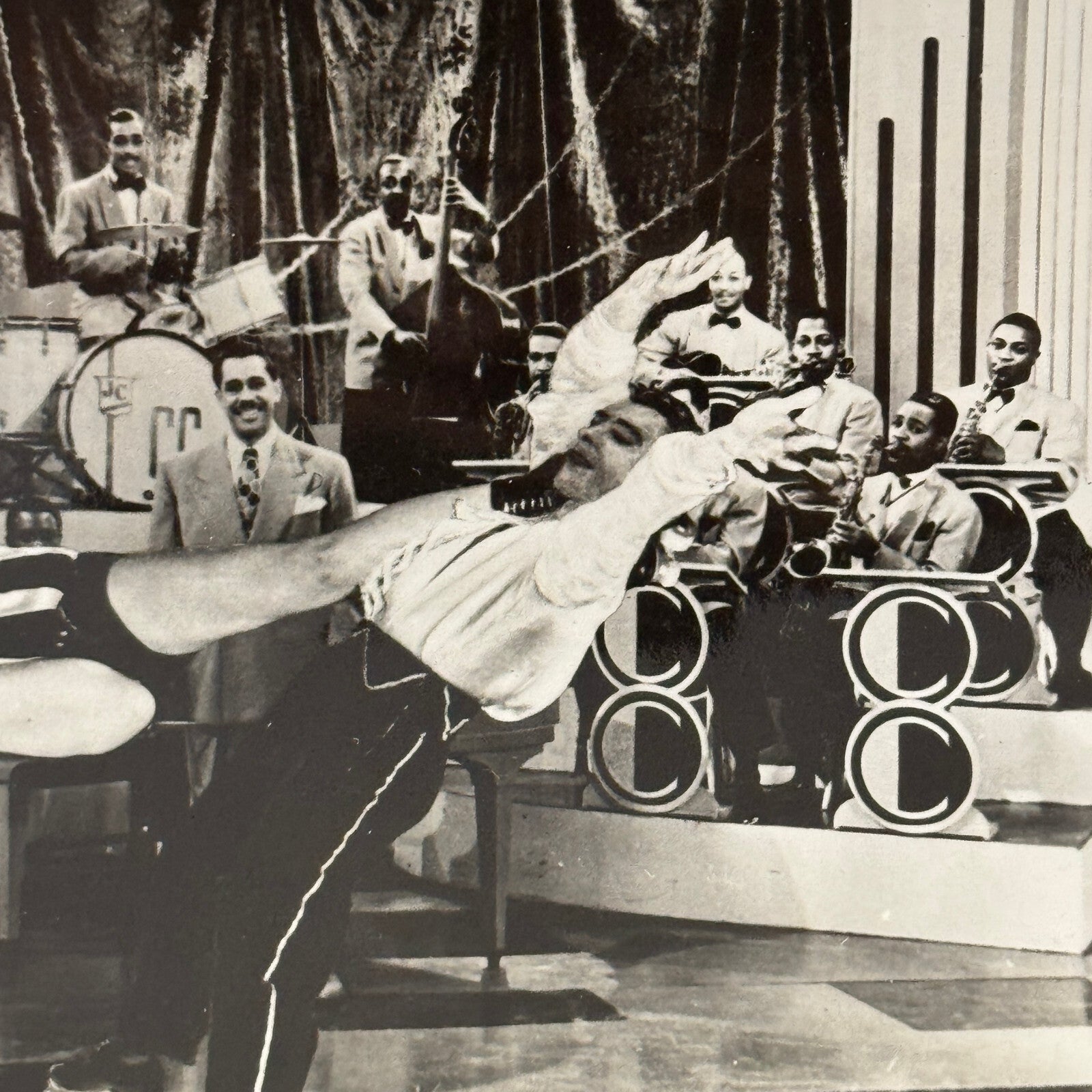 Circus Rollerskating Roller Skate Circus Act with Band Photo Photograph Vintage