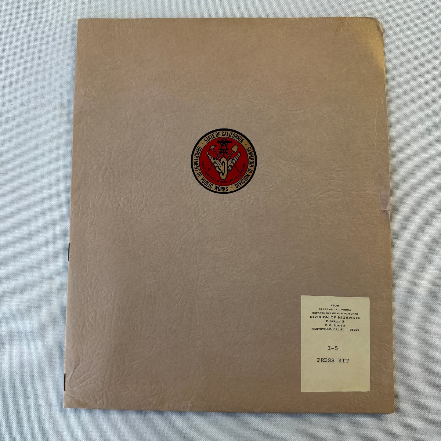 State of California Department of Public Works Interstate Highway 5 Press Kit