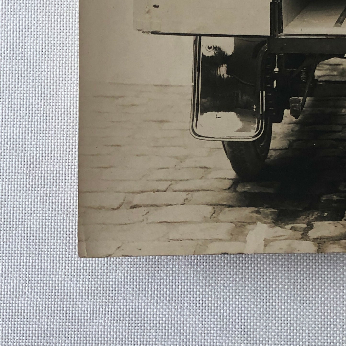 Antique Delahaye Truck Van Photo Photograph with Company Embossed Stamp Vintage 