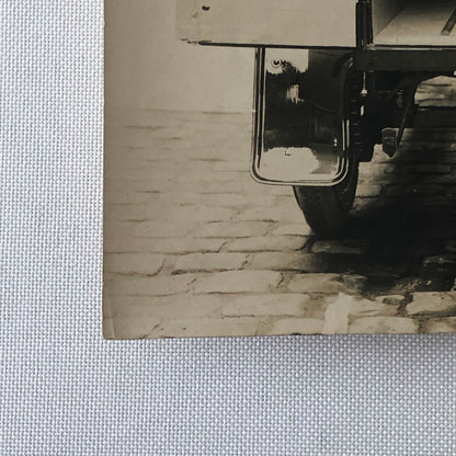 Antique Delahaye Truck Van Photo Photograph with Company Embossed Stamp Vintage 