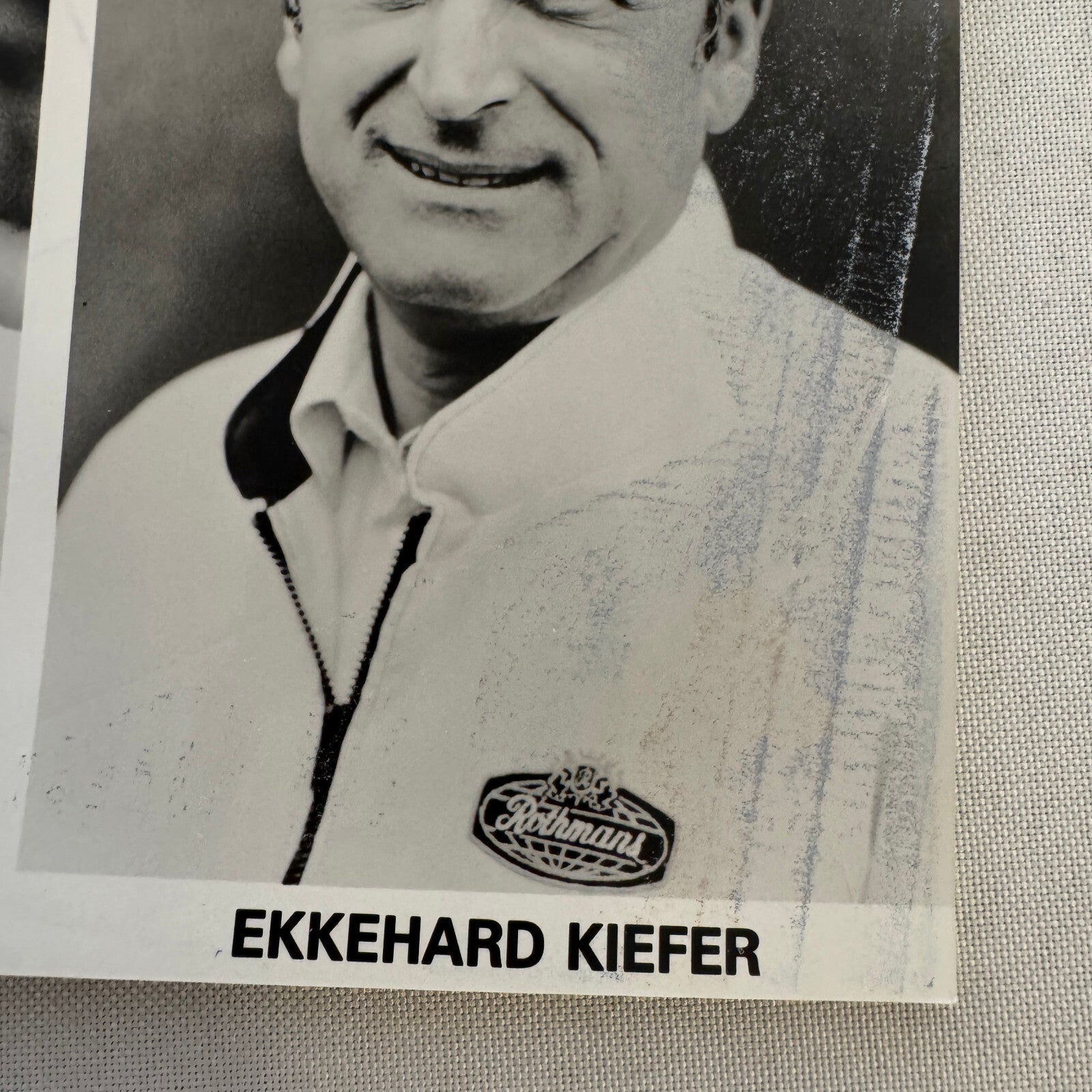 Rothmans Porsche Racing Driver Photo Photograph Jochen Mass Ekkehard Kiefer